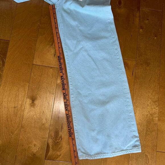 NWT Zara marine Strait mellow blue size 6 jeans wide leg - Picture 11 of 12